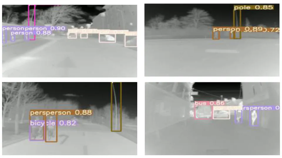Object detection in thermal spectrum for advanced driver-assistance systems (ADAS)